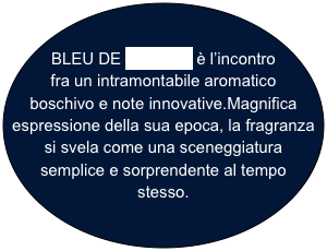 BLEU DE CHANEL è l’incontro fra un intramontabile aromatico boschivo e note innovative.Magnifica espressione della sua epoca, la fragranza si svela come una sceneggiatura semplice e sorprendente al tempo stesso.