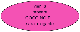 vieni a provare
COCO NOIR...
sarai elegante
 