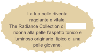 
La tua pelle diventa raggiante e vitale.
The Radiance Collection di La Prairie ridona alla pelle l’aspetto tonico e luminoso originario, tipico di una pelle giovane.